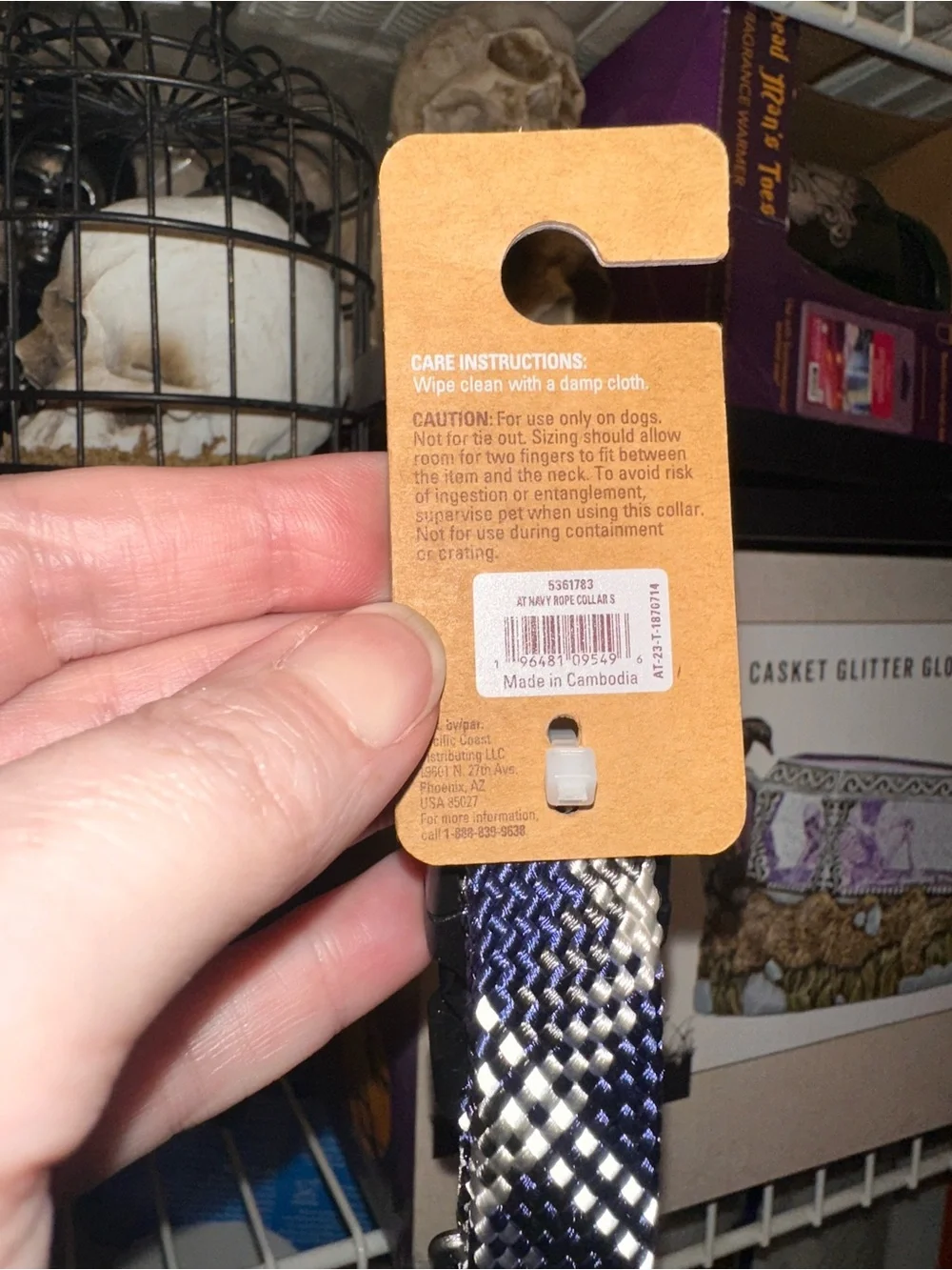 Bundle Of 2 Arcadia Trail Dog Collars 1 Blue and 1 Gray